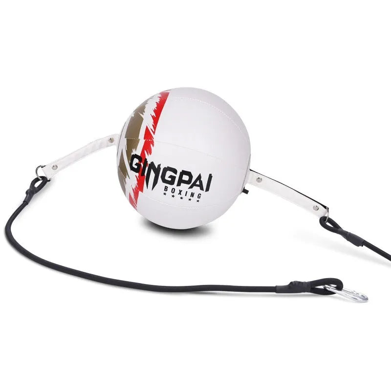 Hanging boxing speed ball for reaction training in black, black and green, or white colour options
