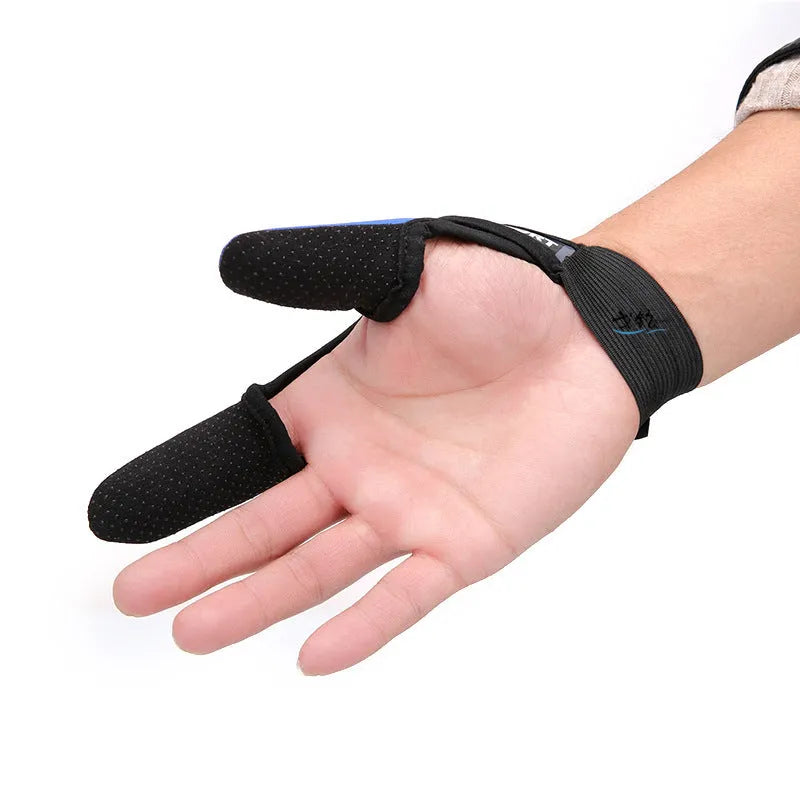 Two-finger fishing glove in diving cloth with microfiber palm, available in multiple colours