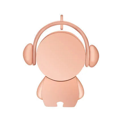 Metal USB flash drive with musician cartoon design in silver or rose gold colour