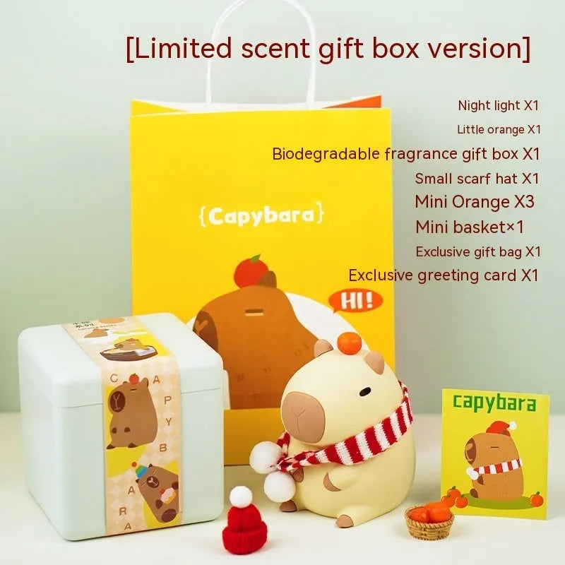 Capybara small night lamp decorative light with USB cable for charging