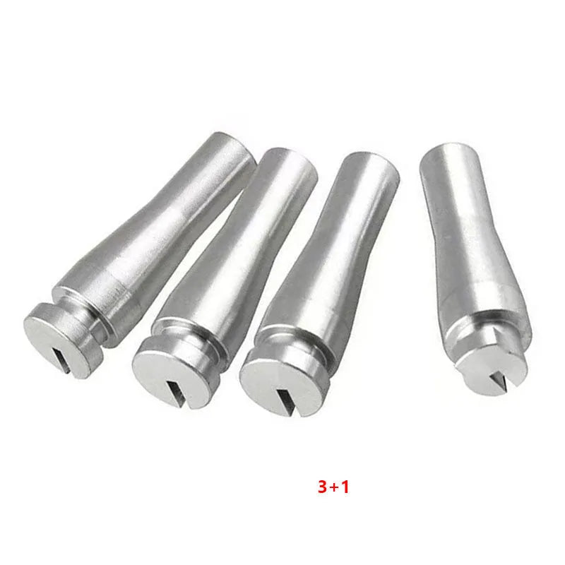 Four silver aluminium car lock cable parts for Ford F150 F250 F350 truck door latch repair