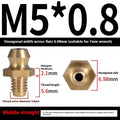 Pure copper head grease nipple with brass body, 45 degree and 90 degree bend options, British thread sizes M5 to M20.