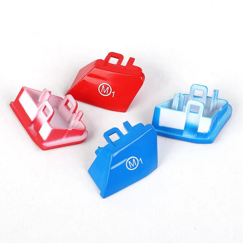 Red and blue M1 M2 steering wheel button accessories for BMW F30 and F34 models