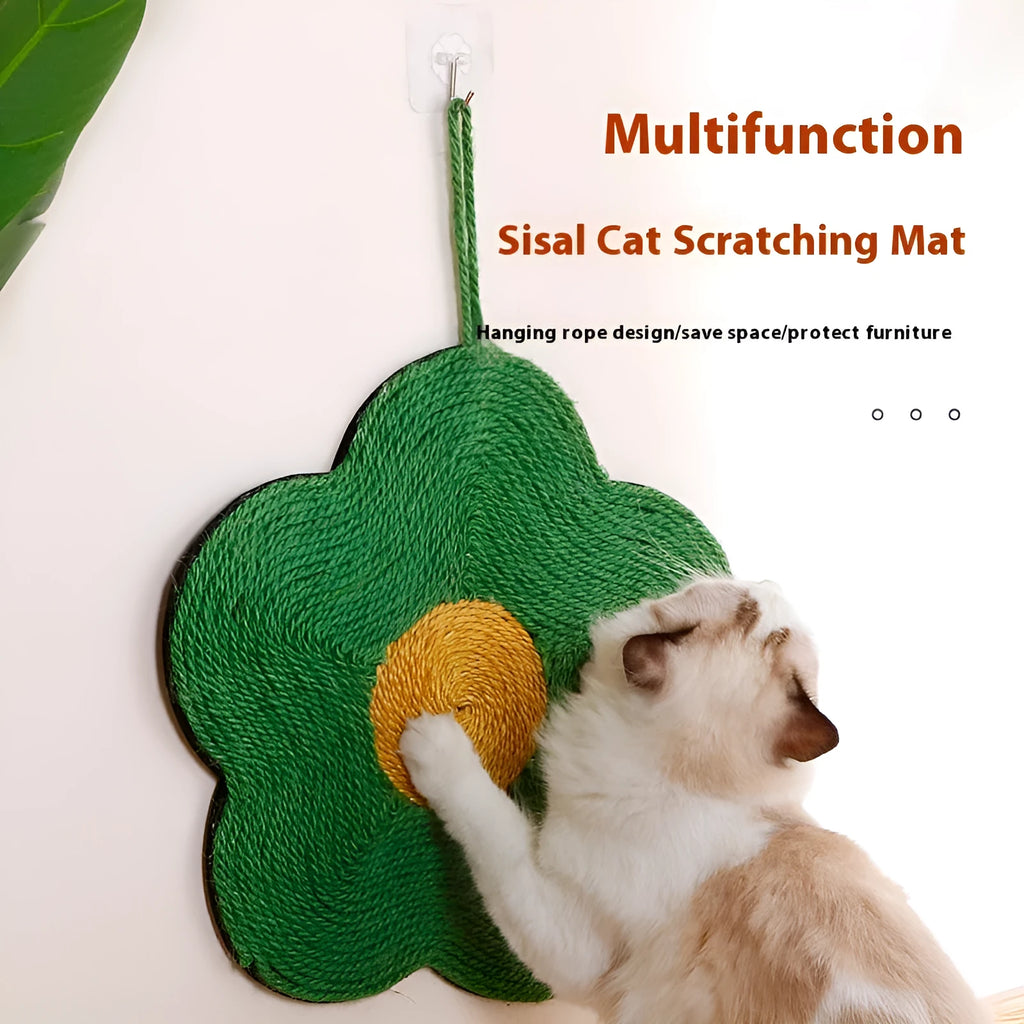 Sisal fibre cat scratching board in a choice of six animal and flower pattern colours.