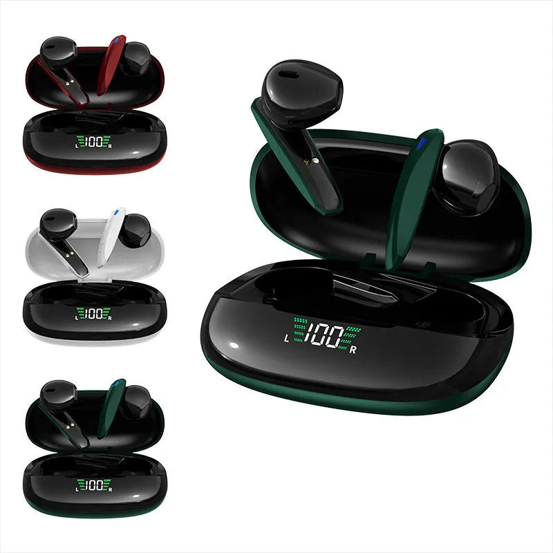 Y2 Green wireless Bluetooth gaming headset with low latency, stereo earplugs, and NFC