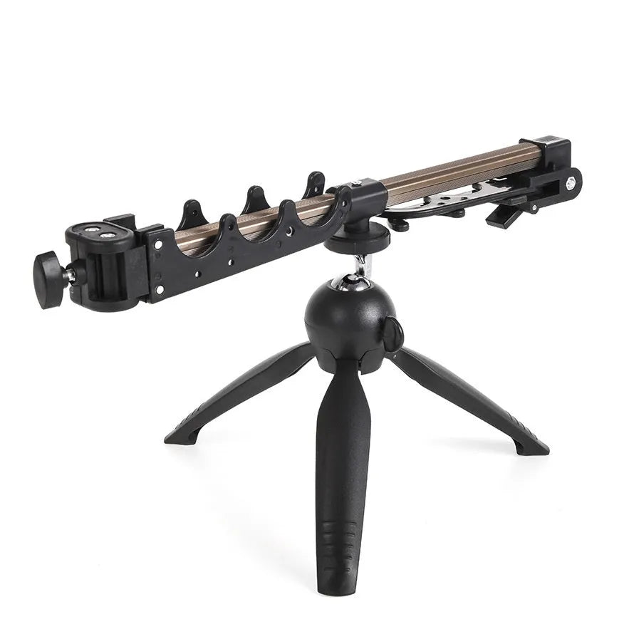 Aluminium ice fishing rod holder bracket with triangle tripod design
