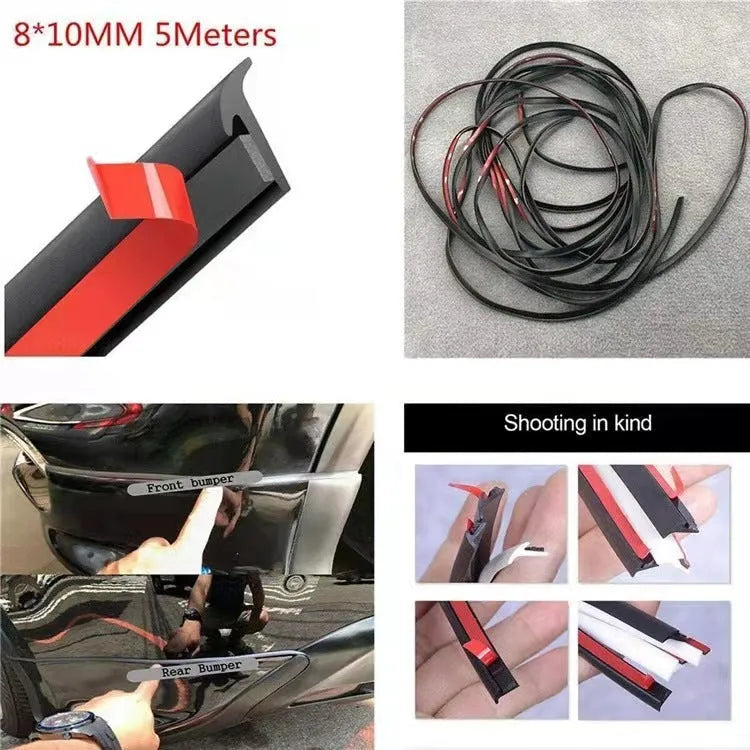 Black and white TPE rubber seal strip for car bumper machinery door window gap filling