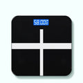 USB rechargeable electronic body weight scale in Cross Black, Cross Rose Red, or Cross White colour options