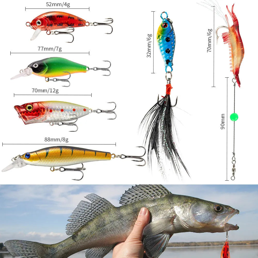 Mino Bog 24-piece metal fishing toy set in colourful 01 style, presented in a blind box.