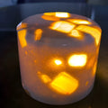Terrazzo night light, 10 x 10 x 7.5cm, tri colour dimming bedside lamp with non-intelligent control