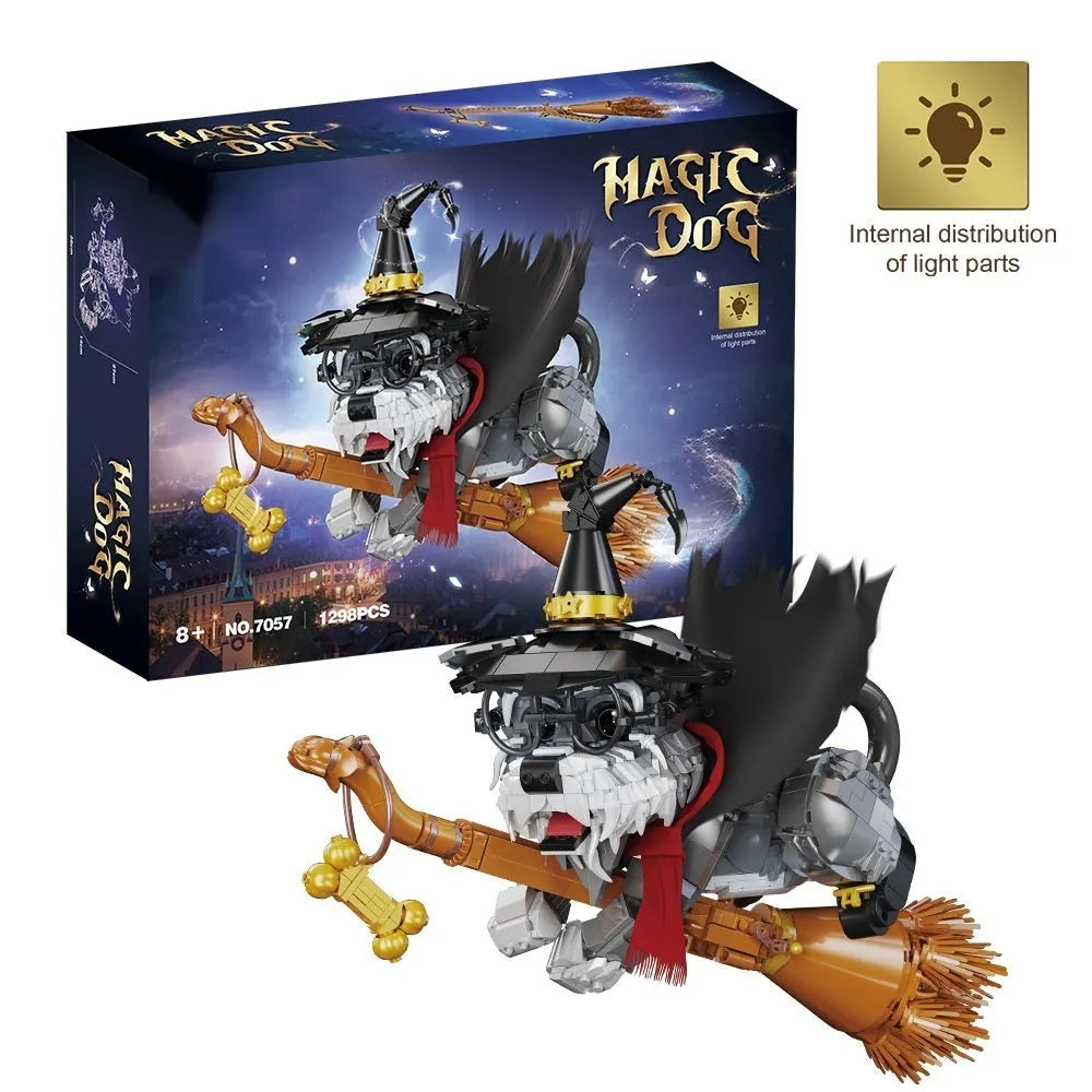 Magic Schnauzer plastic building blocks model in black, colour box packing, for ages 7 to 14