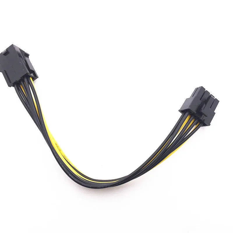 6-pin to 8-pin graphics card power extension cable measuring 20cm in length
