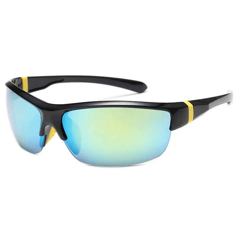 Men's semi-frameless athletic glasses for cycling in multiple colour options