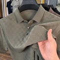 Rhombus thin ice silk short sleeve T-shirt in black with a slit hem design.