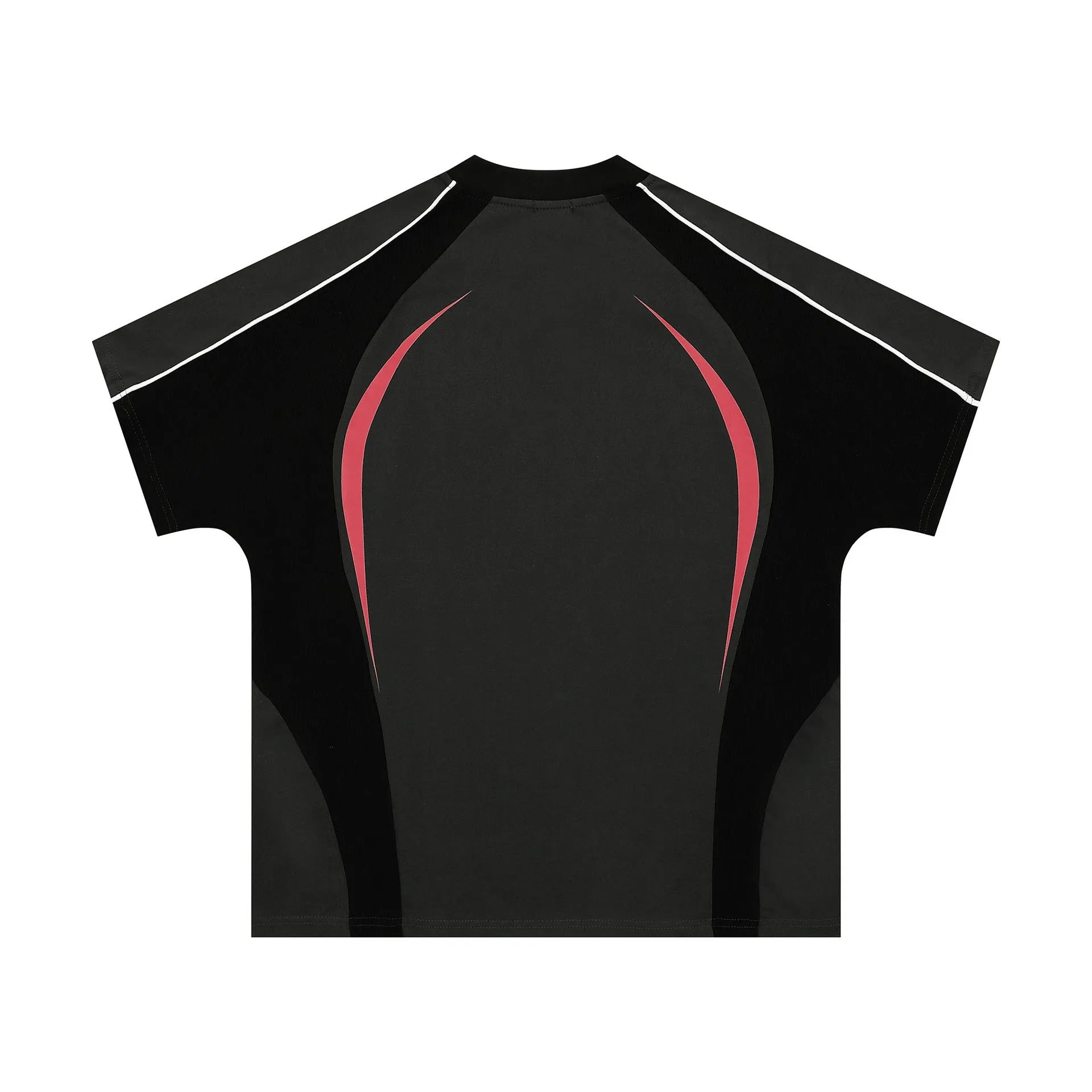 Men's loose fit black T-shirt with white letters print, short sleeves, pullover style