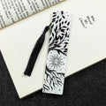 Skull pattern acrylic tassel bookmark in one of ten colour options A to J