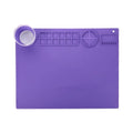 Silicone painting mat with optional double bowl design for watercolour and oil painting in various colours