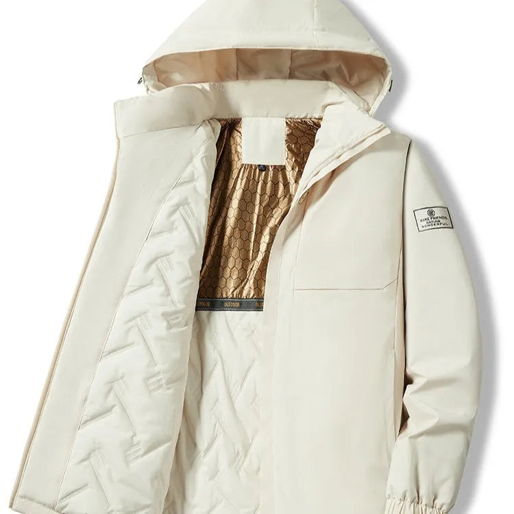 Men's black stormtrooper suit style winter jacket with waterproof windproof features