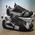 Men's spring summer sports shoes low top board shoes round toe artificial PU upper colour block design flat heel