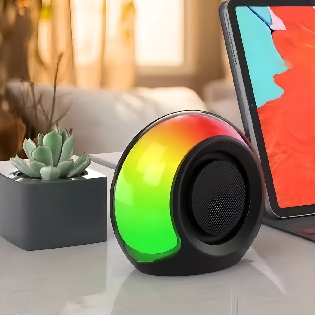 Home Creative TG432 Bluetooth speaker in black with rounded rectangular design and fabric grille