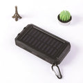 Strong waterproof solar power bank 20000mAh with compass in black shell, polymer lithium battery, outdoor charger