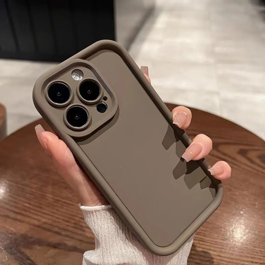 Solid colour silicone phone case for Xiaomi and Redmi, all-inclusive anti-drop design, available in four colours.