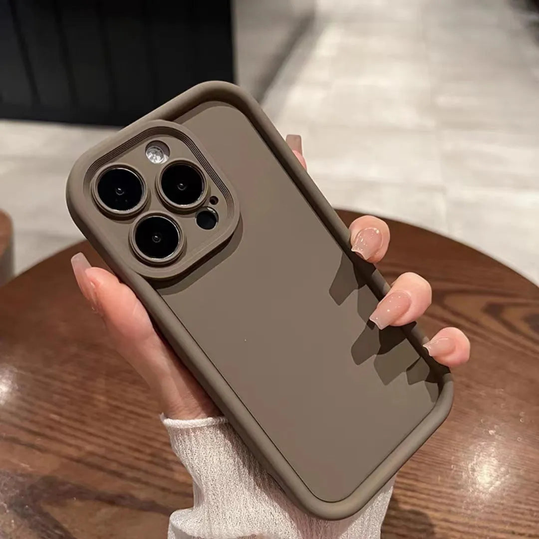 Solid colour silicone phone case for Xiaomi and Redmi, all-inclusive anti-drop design, available in four colours.