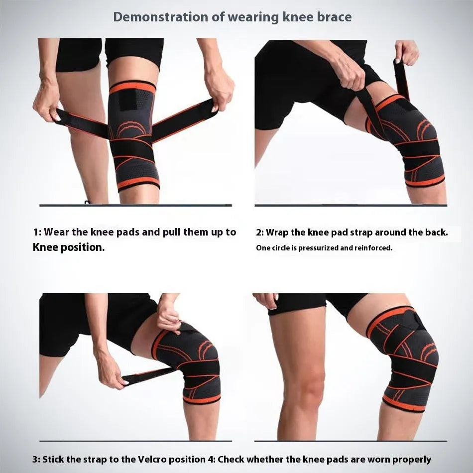 Pair of non-slip nylon knee pads for sports protection in one of six available colours.