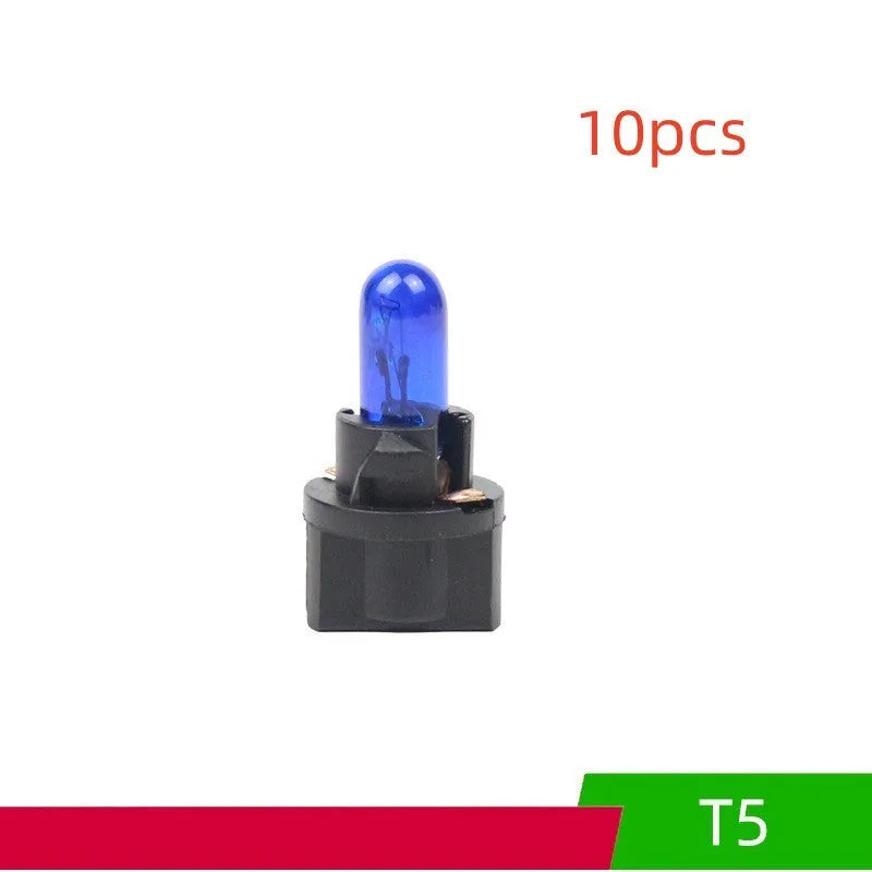 T5 12V 1.2W car bubble meter indicator light bulb showing six colour options