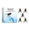 Five small, square, soft TPR silicone fishing lures in a biomimetic insect style.