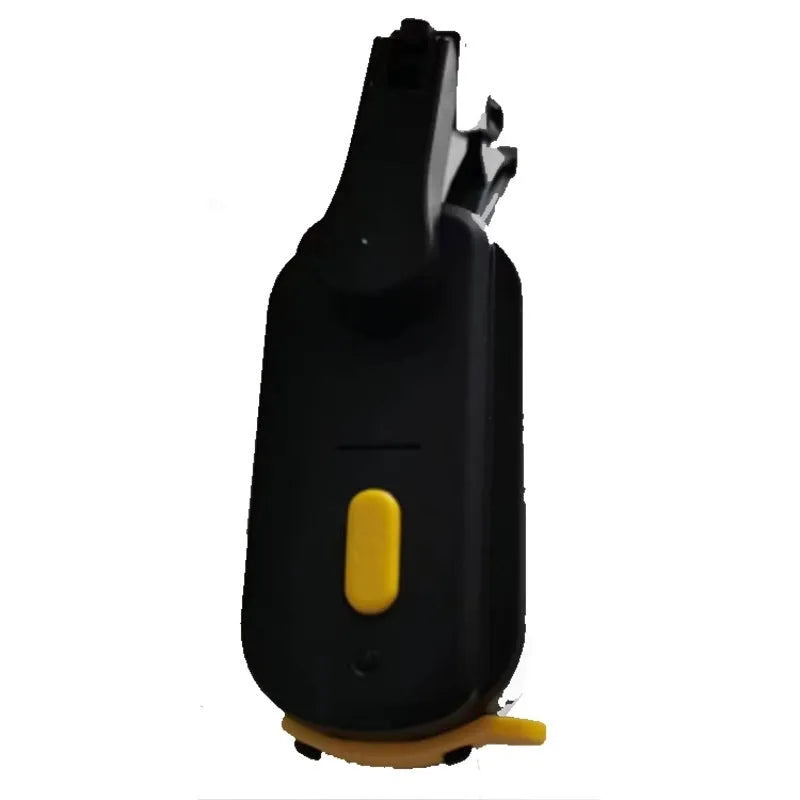 Black plastic 800mA helmet wiper motor for motorcycles with a 65mm visor wiper blade.