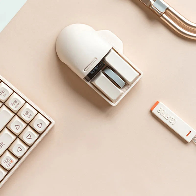 Xiaoqiao Three Mode Wireless Mouse with 7 buttons and Type-C charging cable
