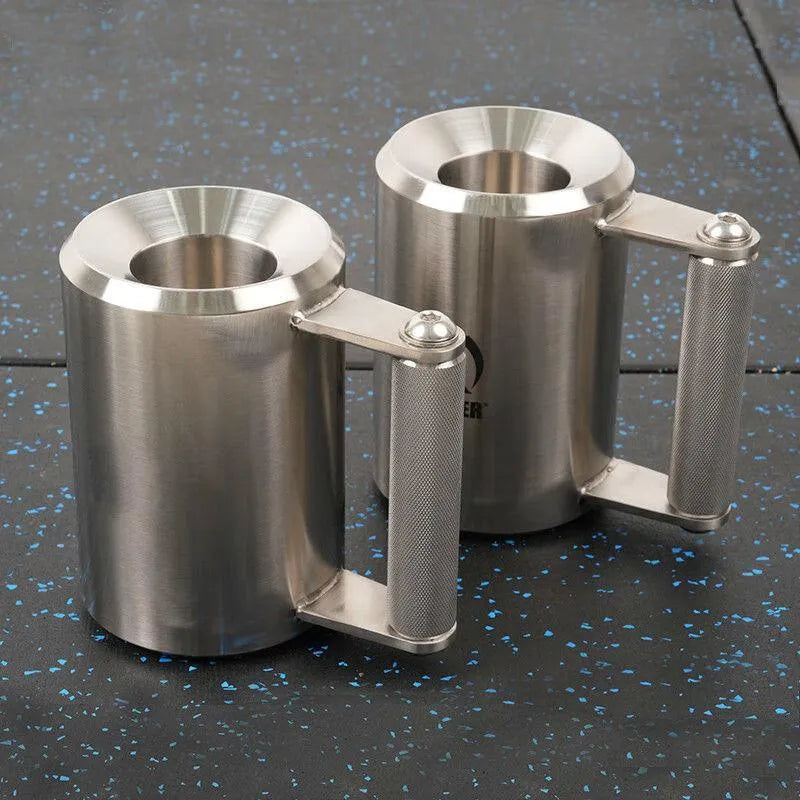 Silver stainless steel dumbbell cup weight plate weighing 8kg for strength training equipment