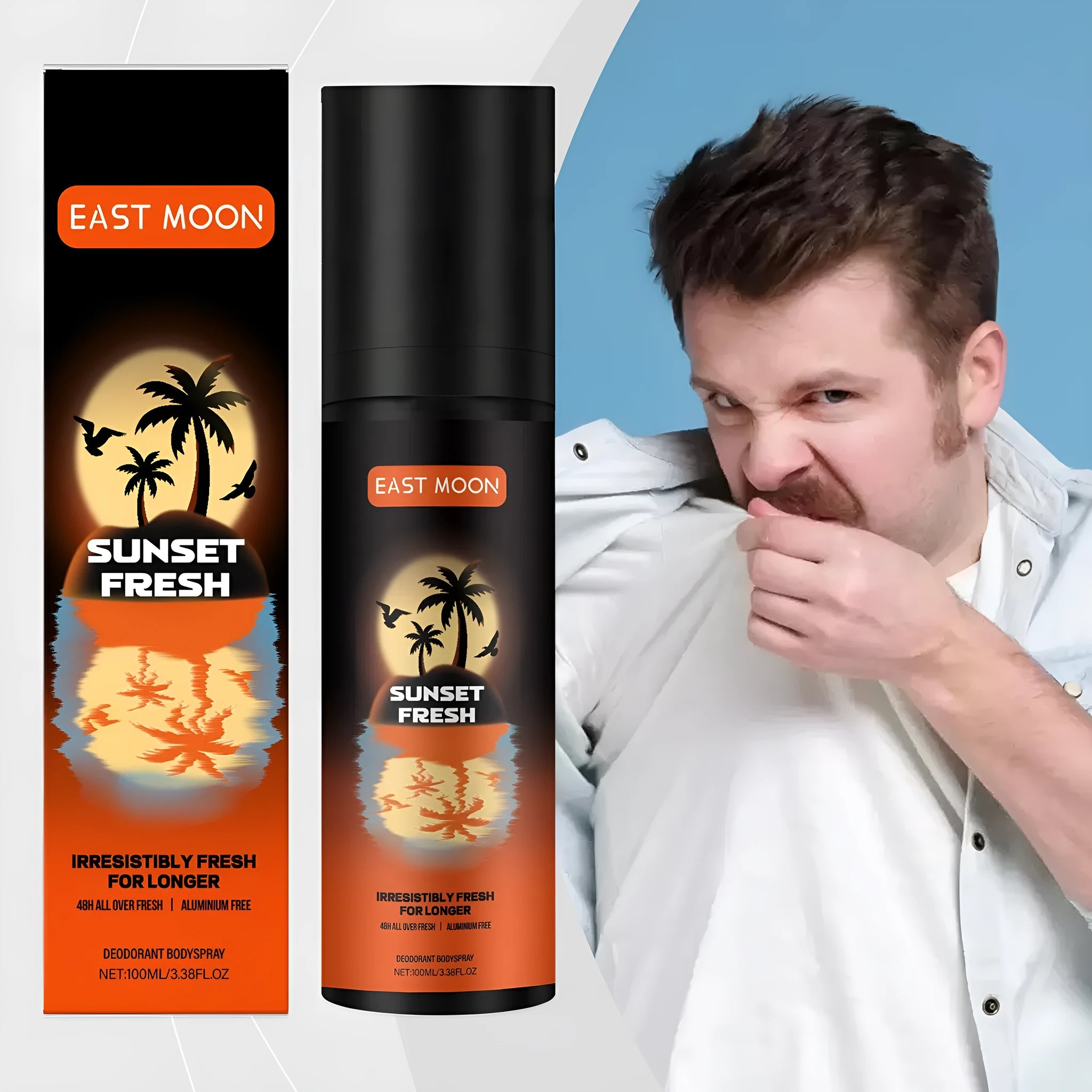 100ml men's fruit fragrance care spray bottle with mango and citrus oil formula