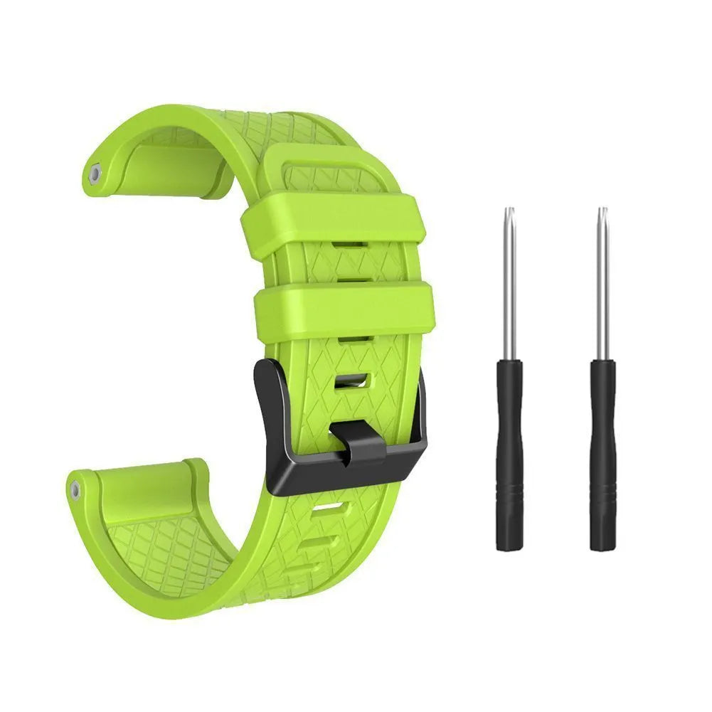 Jiaming 26mm silicone watch strap with stainless steel connector in multiple colour options