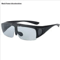 Polarised sunglasses with myopia correction showing multiple lens colour options for outdoor activities