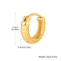Stainless steel hip hop ear ring with snake pattern design in black or gold colour
