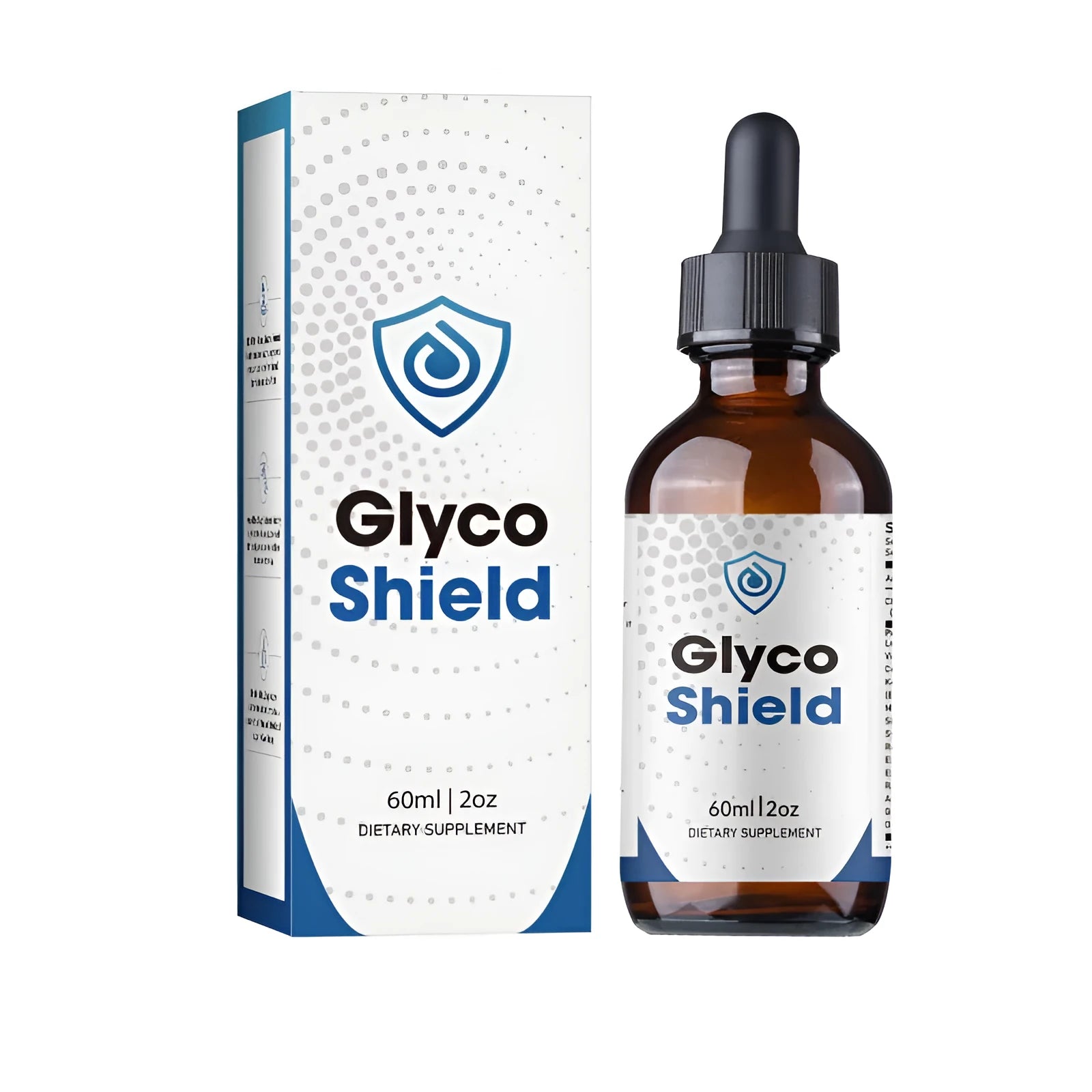 60ml bottle of dietary supplement drops for men with three-year shelf life