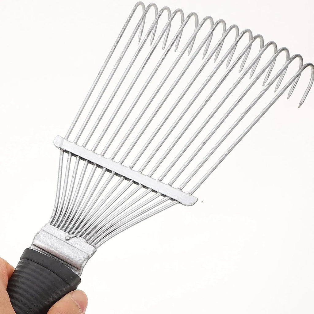 Black handled stainless steel pet grooming rake comb dematting tool 33 cm long