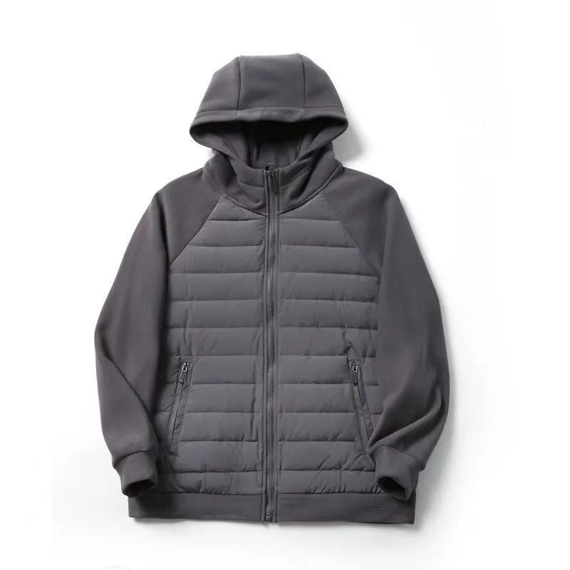 Loose fit solid colour coat with round hem in black, apricot or gray, polyester fibre, sizes S to XXXL