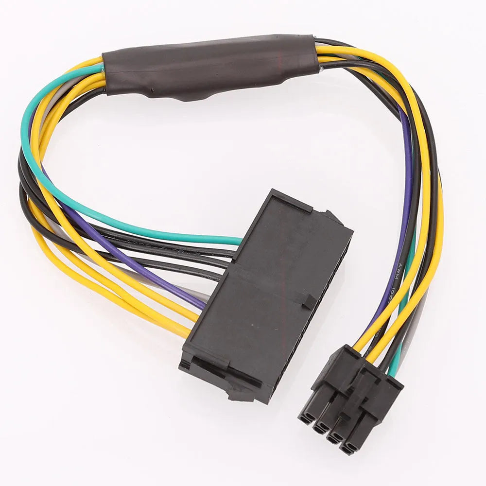 Black Dell Optiplex ATX 24-pin to 8-pin motherboard power adapter cable, 30cm long.