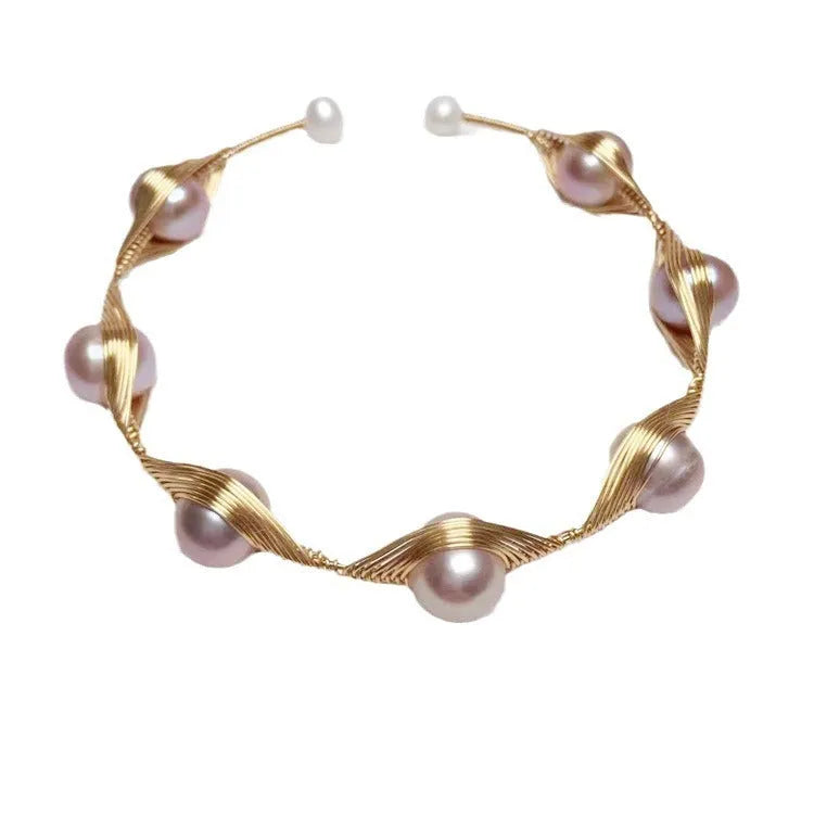Freshwater pearl bracelet unisex design first model colour for travel commemoration gift