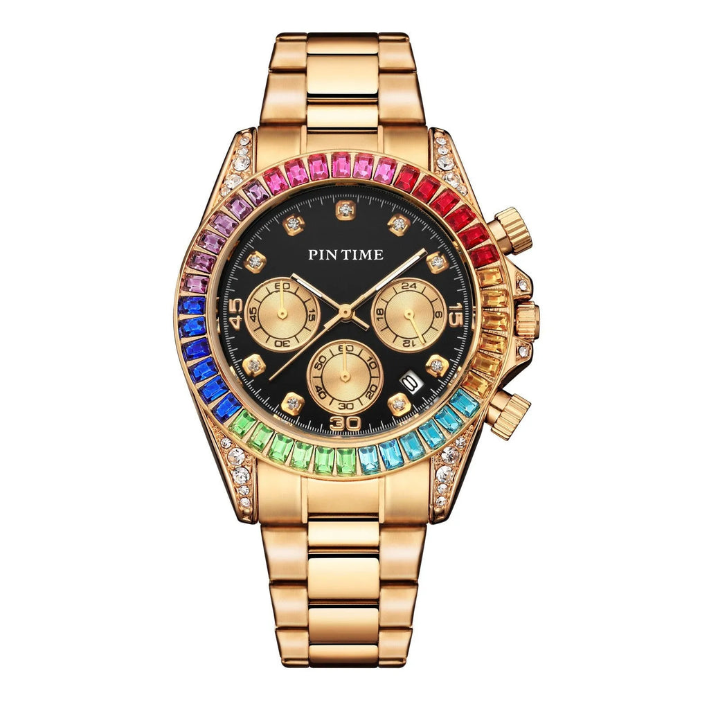 Fashion steel band watch with genuine leather strap, 37mm dial, 30M waterproof, available in 11 colours