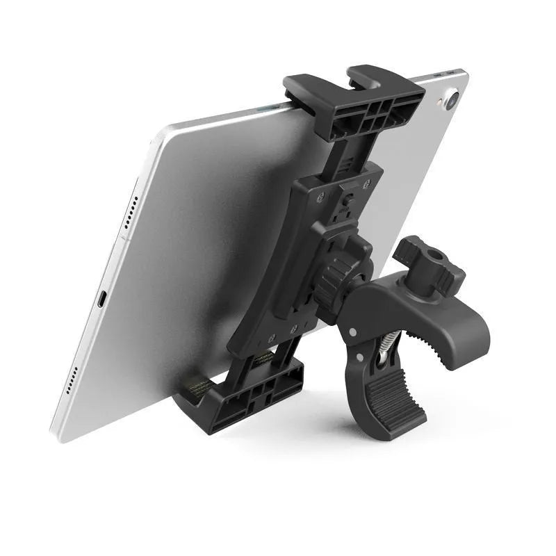 Black ABS plastic bicycle handlebar phone bracket for mobile phones and tablets during cycling