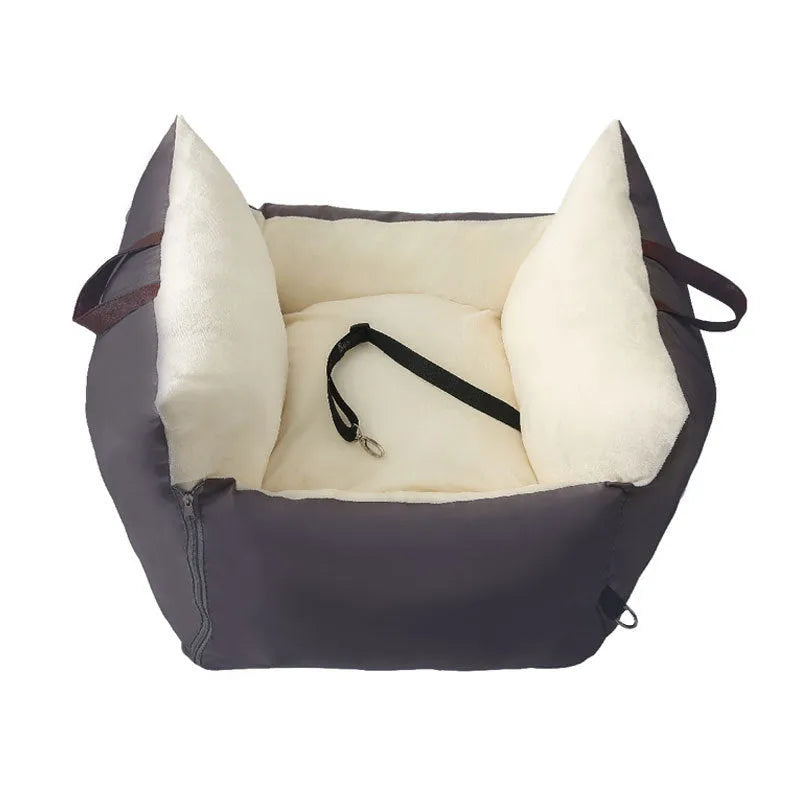 Plush waterproof polyester pet bed mat in navy blue or dark grey, 60x60x35cm, for cats and dogs