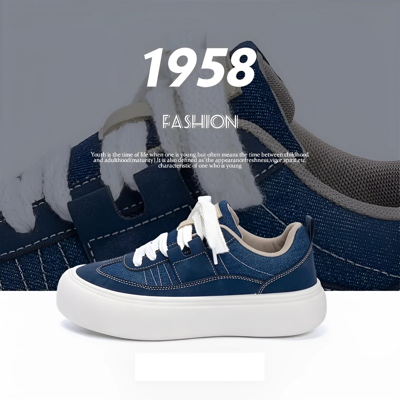 Men's black platform canvas trainers with lace-up front and raised sole on a white background