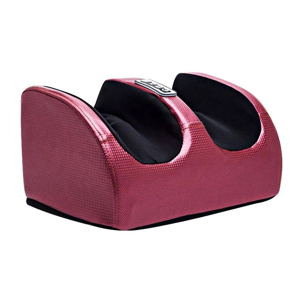 Electric foot massage machine showing control panel with timer and multiple massage mode options