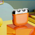 Mini electric shaver with three floating cutter heads in gun colour option