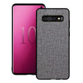 Canvas protective phone case for Samsung Galaxy S series smartphones in assorted colours.