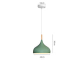 Modern single-head zinc alloy pendant lamp with adjustable cord in a choice of six colours.